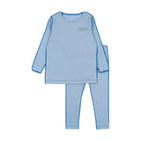 Bee & Dee Coastal Blue Classic Ribbed Pajamas