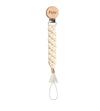 Picky Beige Macrame Braided Pacifier Clip