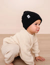 Jacqueline & Jac Black Braided Cuff Beanie