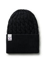 Jacqueline & Jac Black Braided Cuff Beanie