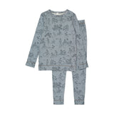 Bopop Blue Outdoor Toile Pajamas