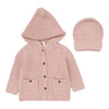 Lilette Pink Knit Chunky Jacket and Hat