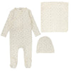 Lilette Ivory Branch Wrapover Layette Set