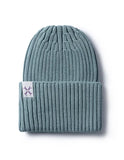 Jacqueline & Jac Blue Ribbed Cuff Beanie