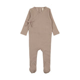 Lilette Taupe Fine Pointelle Footie