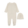 Mema Knit Cloud/White Raglan Polka Dot Footie