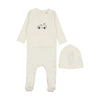 Mema Knit Winter White Car Footie