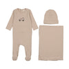 Mema Knit Oatmeal Car Layette Set