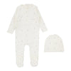 Lilette Ivory Clover Wrapover Footie and Hat