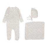 Lilette Winter White Floral Bouquet Layette Set