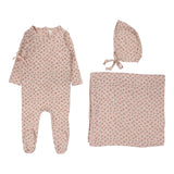 Lilette Rose Floral Bouquet Layette Set