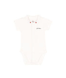 Petit Bateau White Collar Bodysuit with Heart