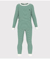 Petit Bateau Green Stripe Pajamas