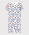 Petit Bateau Short Sleeve Floral Pajamas