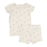 Lilette Cream/Natural Nautical Short Sleeve Set