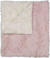 Peluche Ivory and Rose Blanket